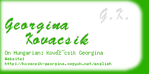 georgina kovacsik business card